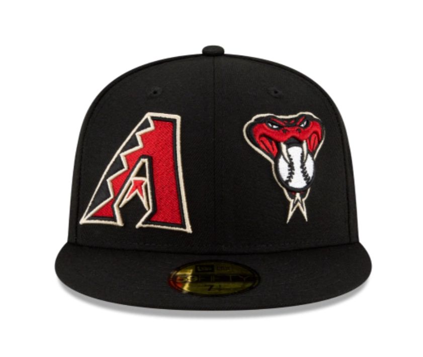 New Era Kids' Big Boys And Girls Black, Red Arizona Diamondbacks Patch  Trucker 9forty Snapback Hat In Black,red