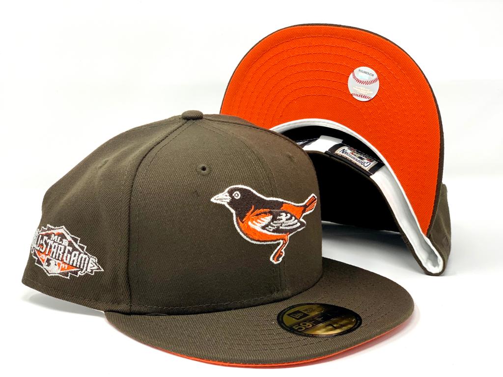 Baltimore Orioles Mitchell & Ness 30th Anniversary Homefield Fitted Hat -  Cream/Orange