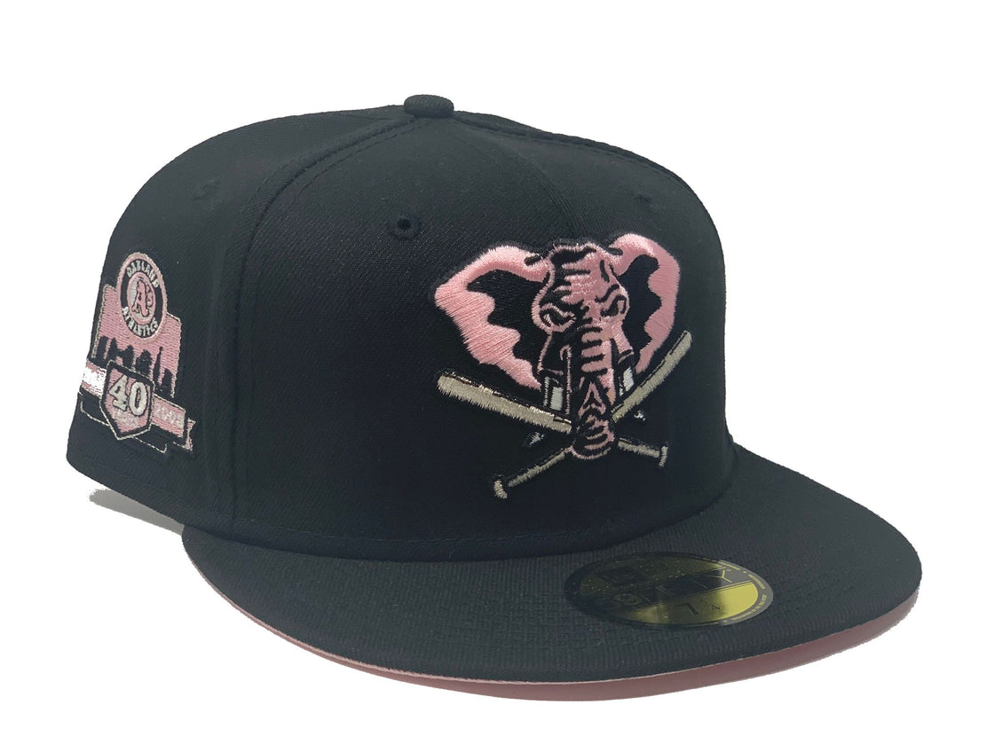 Black Oakland Athletics 40th Anniversary Custom New Era Fitted Hat