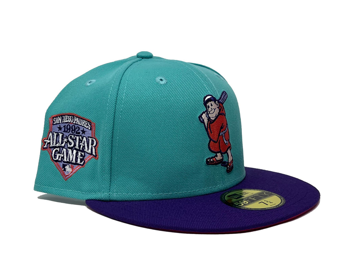 SAN DIEGO PADRES 1992 ALL STAR GAME LAVA RED BRIM NEW ERA FITTED HAT