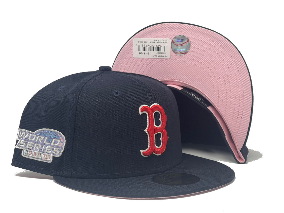 Boston Red Sox 2004 World Series Pink Brim New Era Fitted Hat