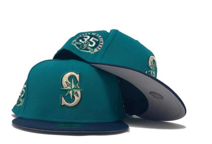 Aqua Green Seattle Mariners 35th Anniversary New Era Fitted Hat – Sports  World 165