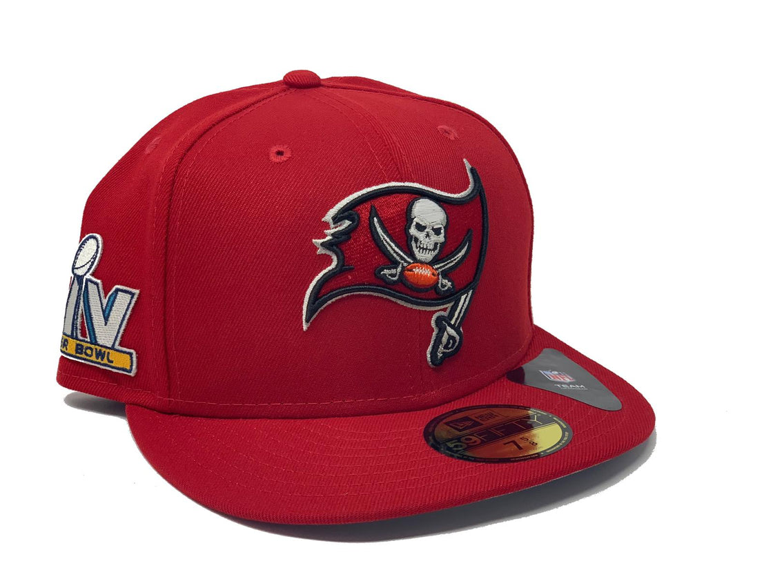 TAMPA BAY BUCCANEERS 55TH SUPER BOWL RED NEW ERA FITTED HAT