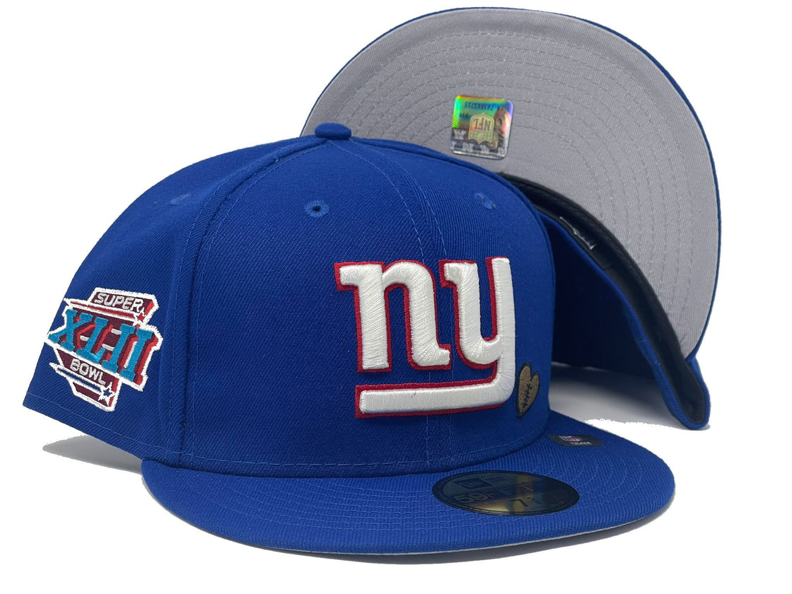 New York Giants 42ND Super Bowl Champion  Heart New Era Fitted Hat