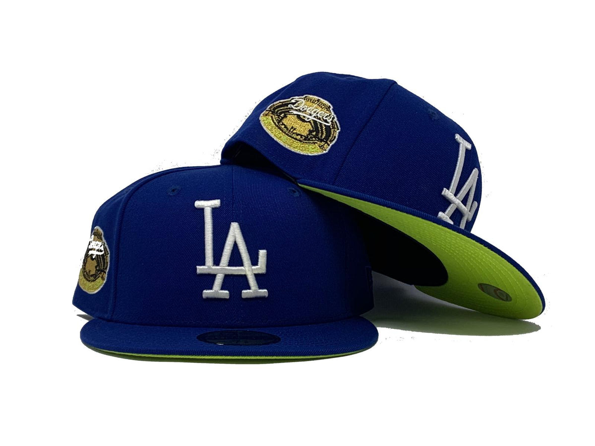 LOS ANGELES DODGERS 1963 WORLD SERIES LIGHT ROYAL NEON GREEN BRIM