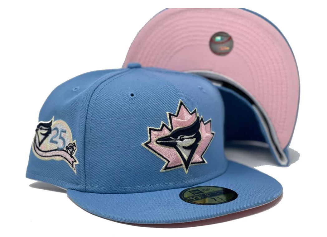 toronto blue jays cotton candy fitted hat