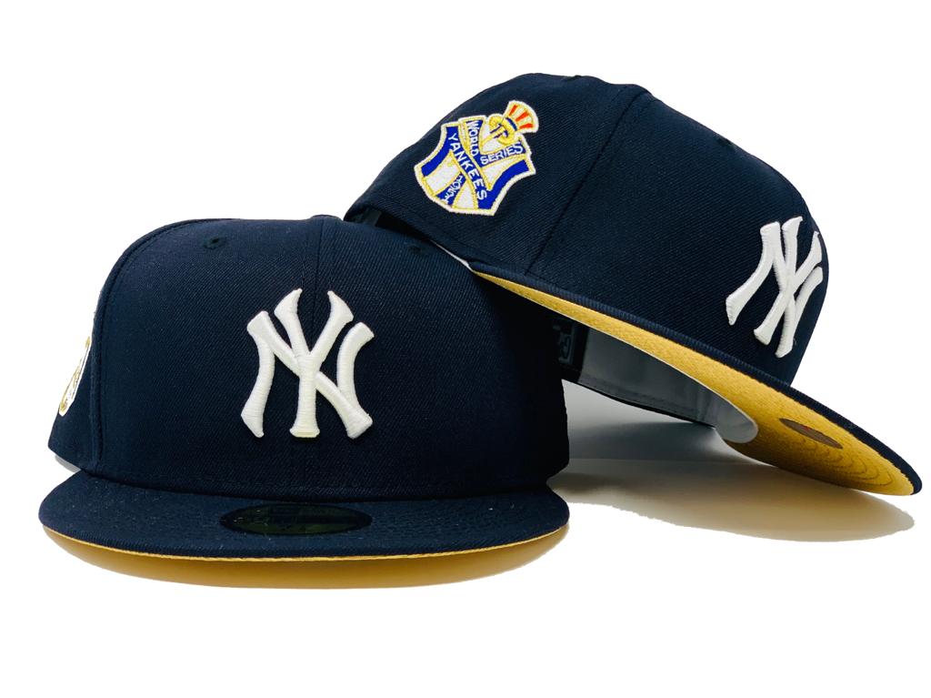 Pinstripe NY Yankees Navy Blue Visor 50th Anniversary New Era Fitted 73/4