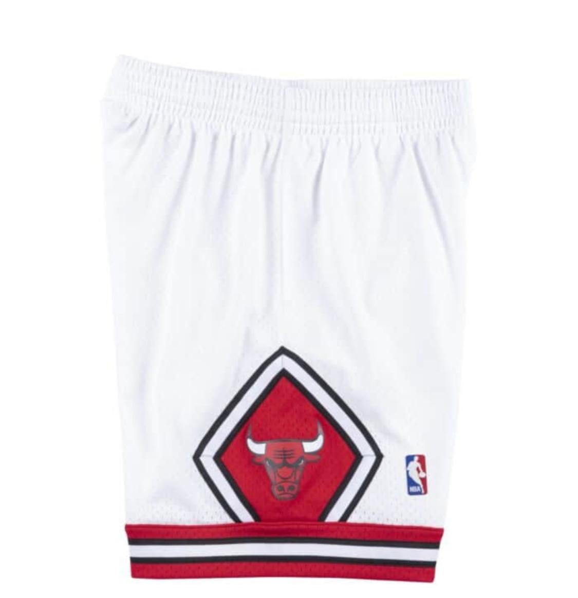 Mitchell and Ness Chicago Bulls NBA Swingman White Shorts