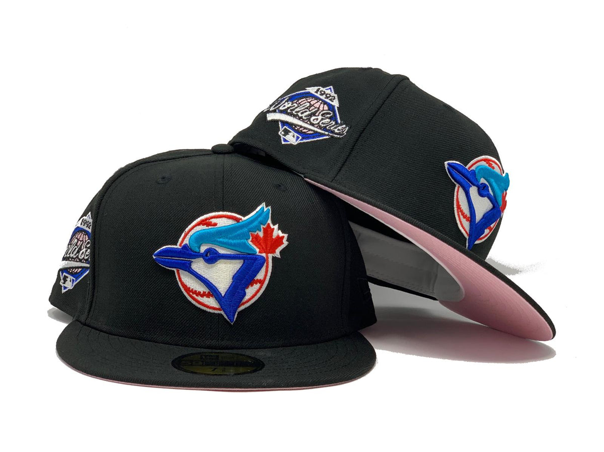 TORONTO BLUE JAYS 1992 WORLD SERIES BLACK RED BRIM NEW ERA FITTED