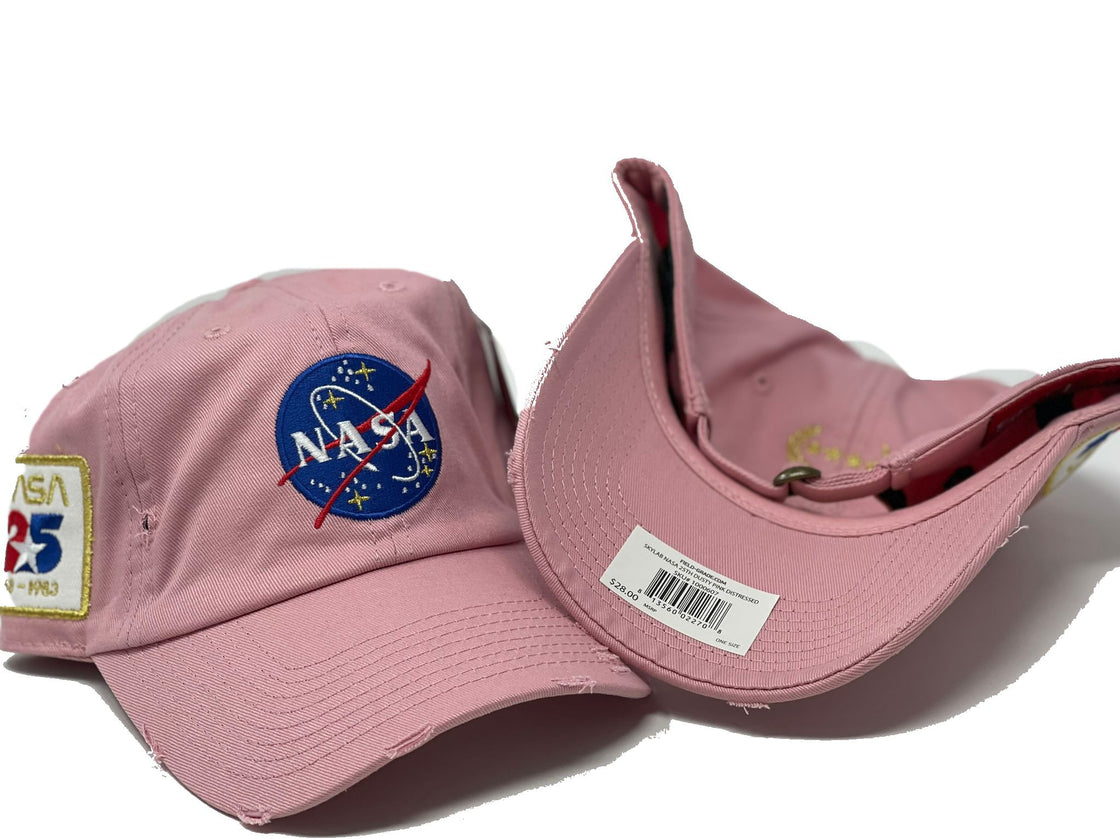 Light Pink Nasa Dad Hat 25th Anniversary Side Patch