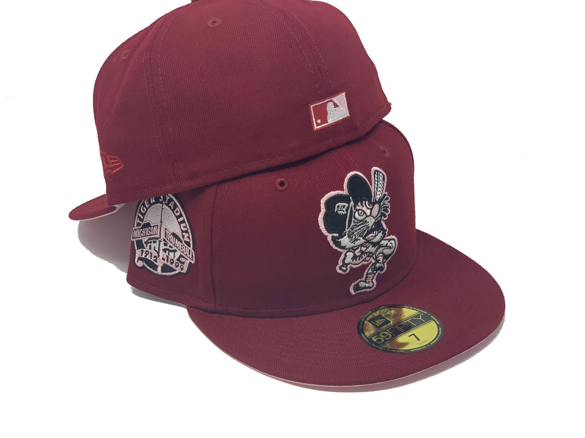 New Era 59FIFTY Big Stripes Detroit Tigers Stadium Patch Hat - Maroon, Teal Maroon/Teal / 7 7/8