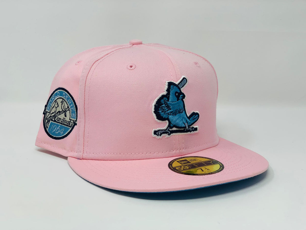 St. Louis Cardinals New Era 1964 World Series Pink Undervisor 59FIFTY  Fitted Hat - Cream/Black