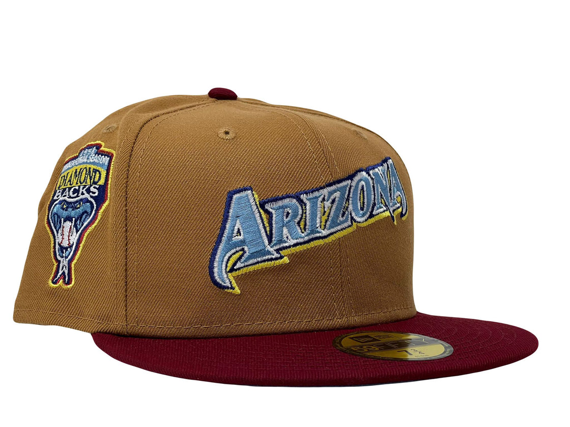 Arizona Diamondbacks 1998 Inaugural Season Sky Blue Brim New Era Fitted Hat