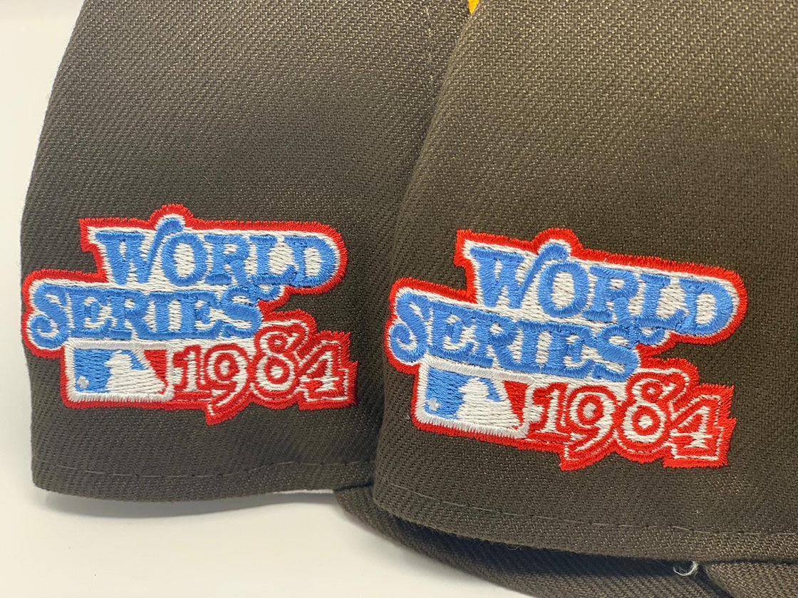 SAN DIEGO PADRES RETRO 1984 WORLD SERIES PINK BRIM NEW ERA FITTED HAT