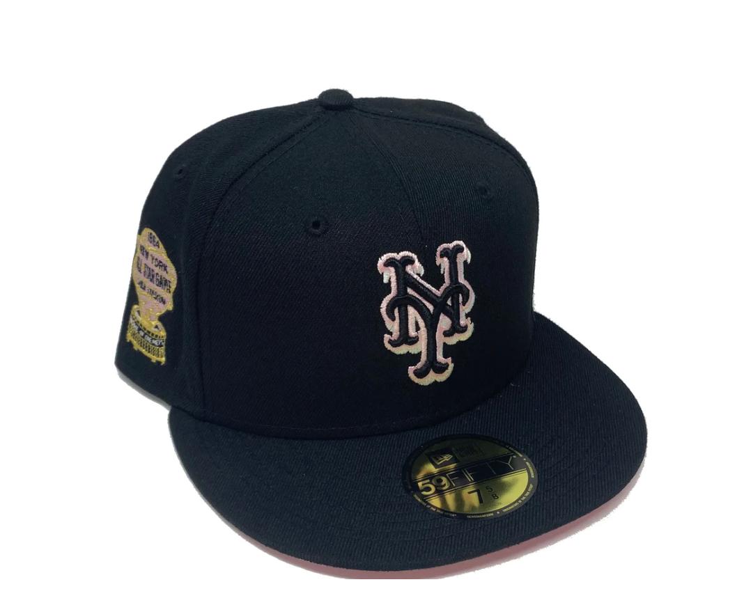 New York Mets 1964 All Star Game Black Pink Brim New Era Fitted Hat