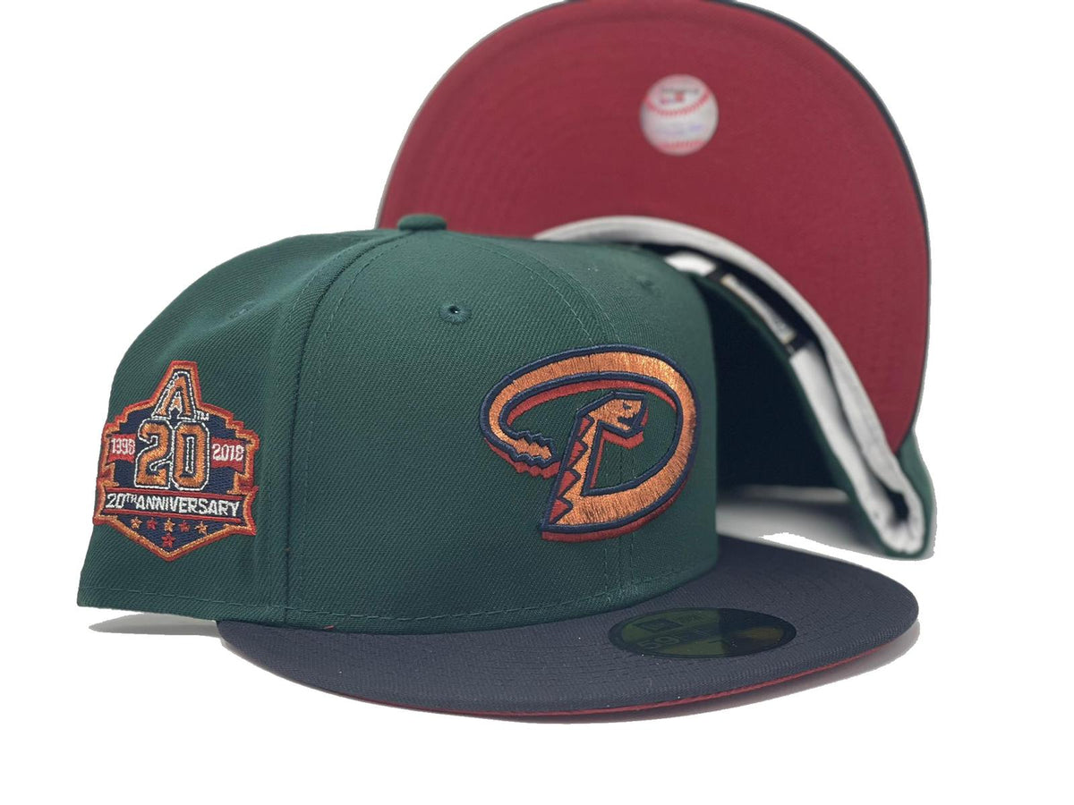 ARIZONA DIAMONDBACKS TAN BURGUNDY BRIM NEW ERA FITTED HAT – Sports