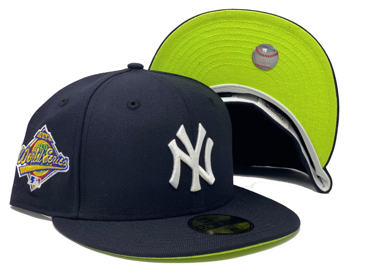 New Era Mens MLB New York Yankees 1996 World Series 59FIFTY Fitted Hat 70652347 Walnut, Dark Green Undervisor 7 1/8