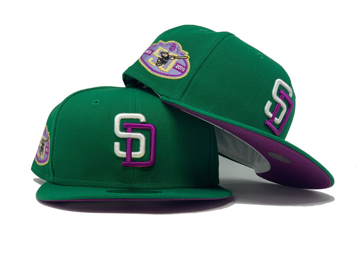 SAN DIEGO PADRES 50TH ANNIVERSARY XMAS COLOR RED GREEN BRIM NEW ERA FI –  Sports World 165