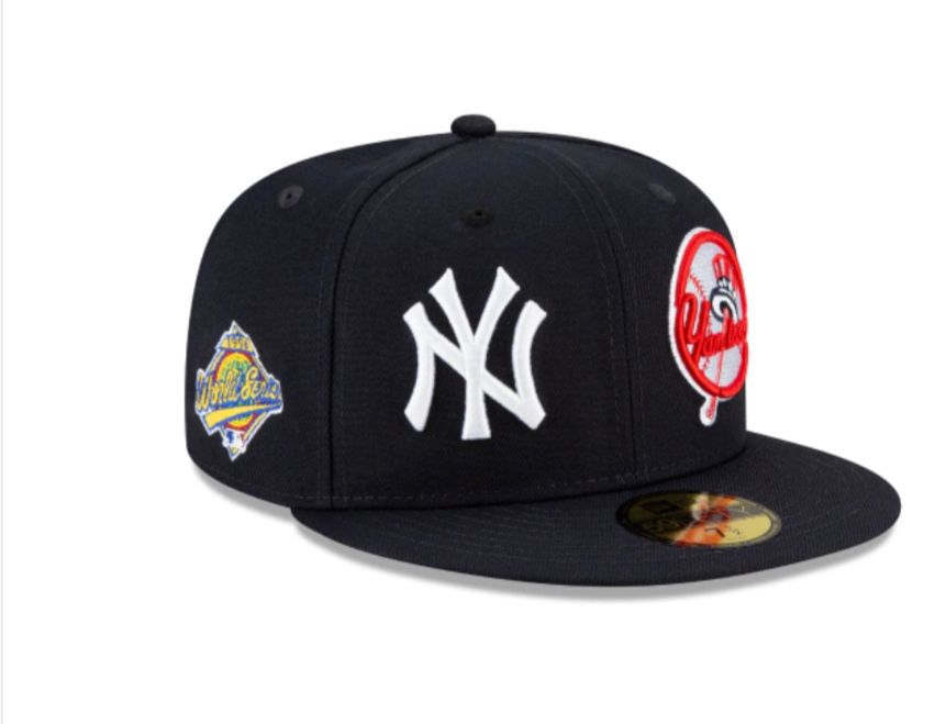 New York Yankees New Era Pi Black Metallic Side Patch 59FIFTY Fitted Hat, 8 / Black