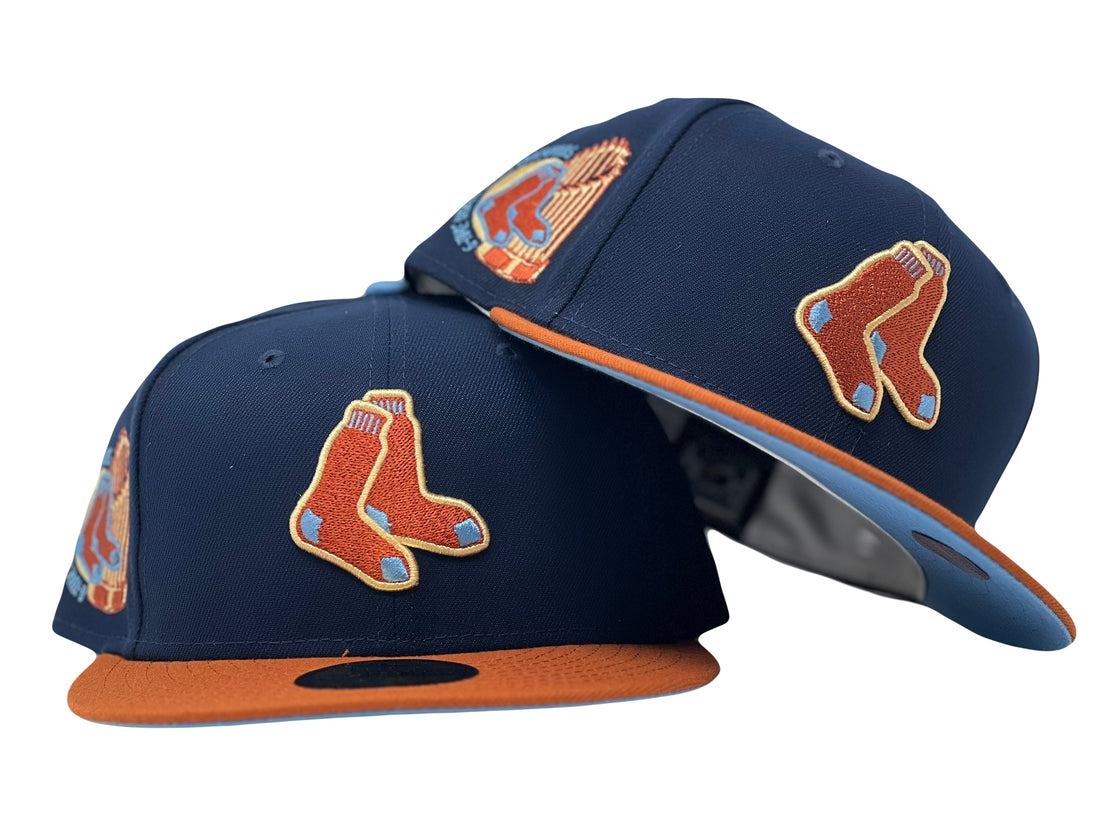 Boston Red Sox 8 Times World Series Icy Brim New Era Fitted Hat