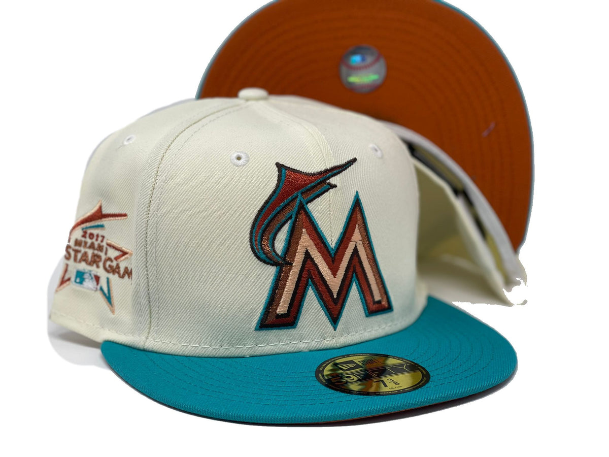 MIAMI MARLINS 2017 ALL STAR GAME BRIGHT BLUE BRIM NEW ERA FITTED