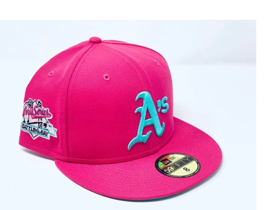Pink Oakland Athletics 1989 Battle of the Bay New Era Fitted Hat