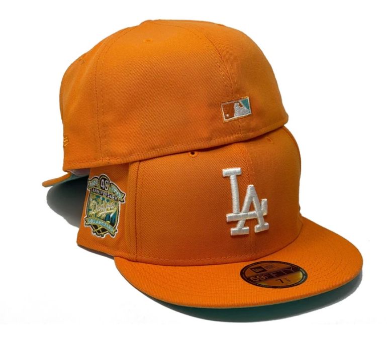 New Era Anaheim Angels Capsule Cordoroy Visor Pack 40th Season 59Fifty  Fitted Hat Green/Orange - US