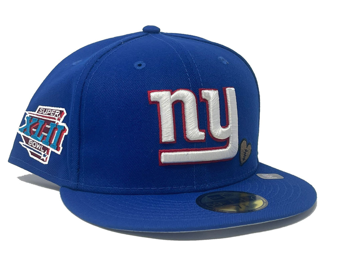 New York Giants 42ND Super Bowl Champion  Heart New Era Fitted Hat