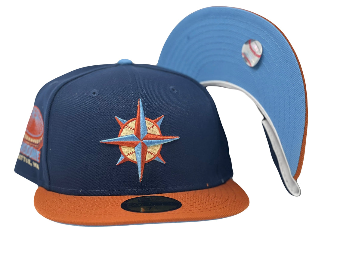 Seattle Mariners Kingdome Stadium Icy Brim New Era Fitted Hats