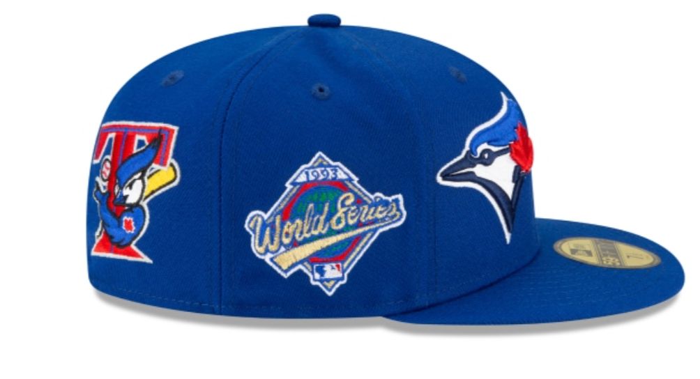 New Era 59FIFTY Toronto Blue Jays Patch Pride Fitted Hat Royal Blue