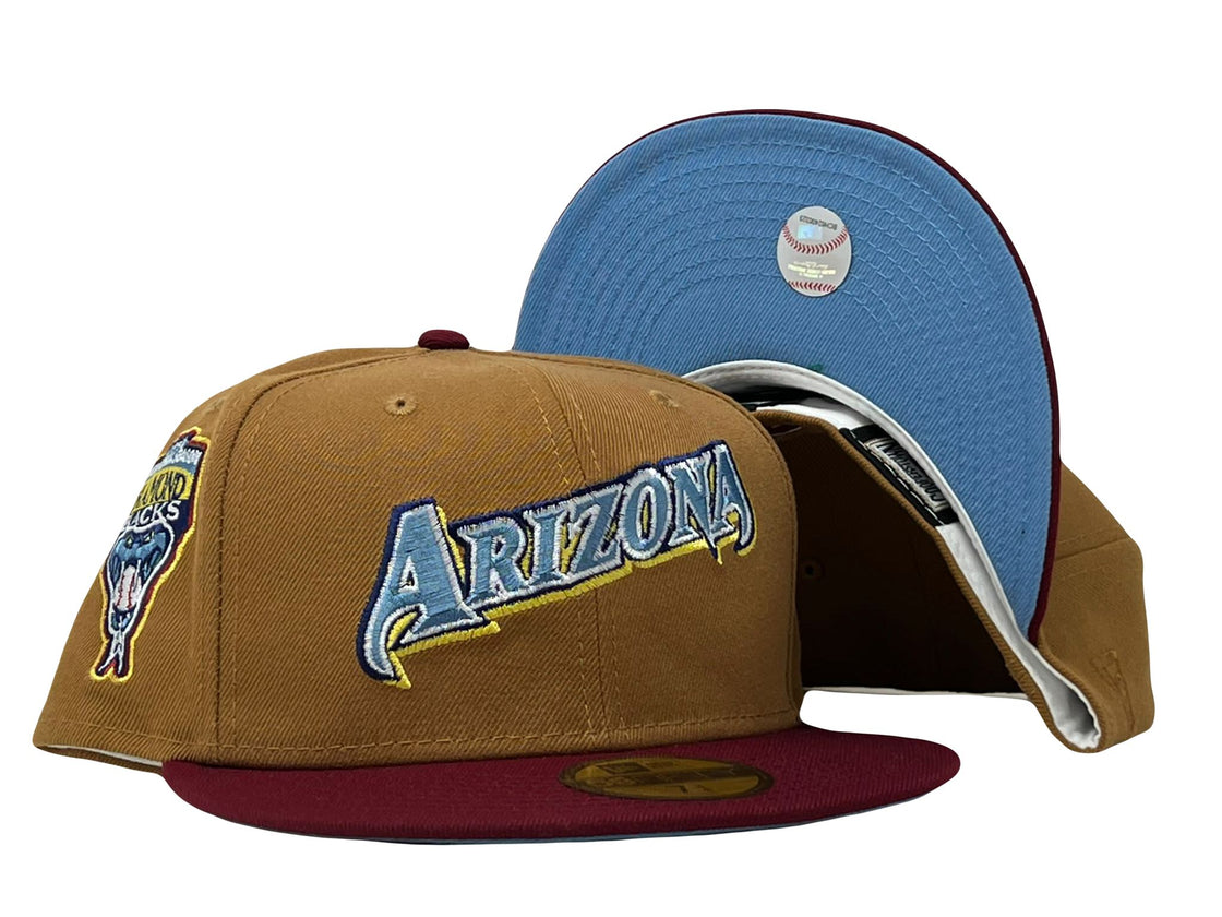 Arizona Diamondbacks 1998 Inaugural Season Sky Blue Brim New Era Fitted Hat