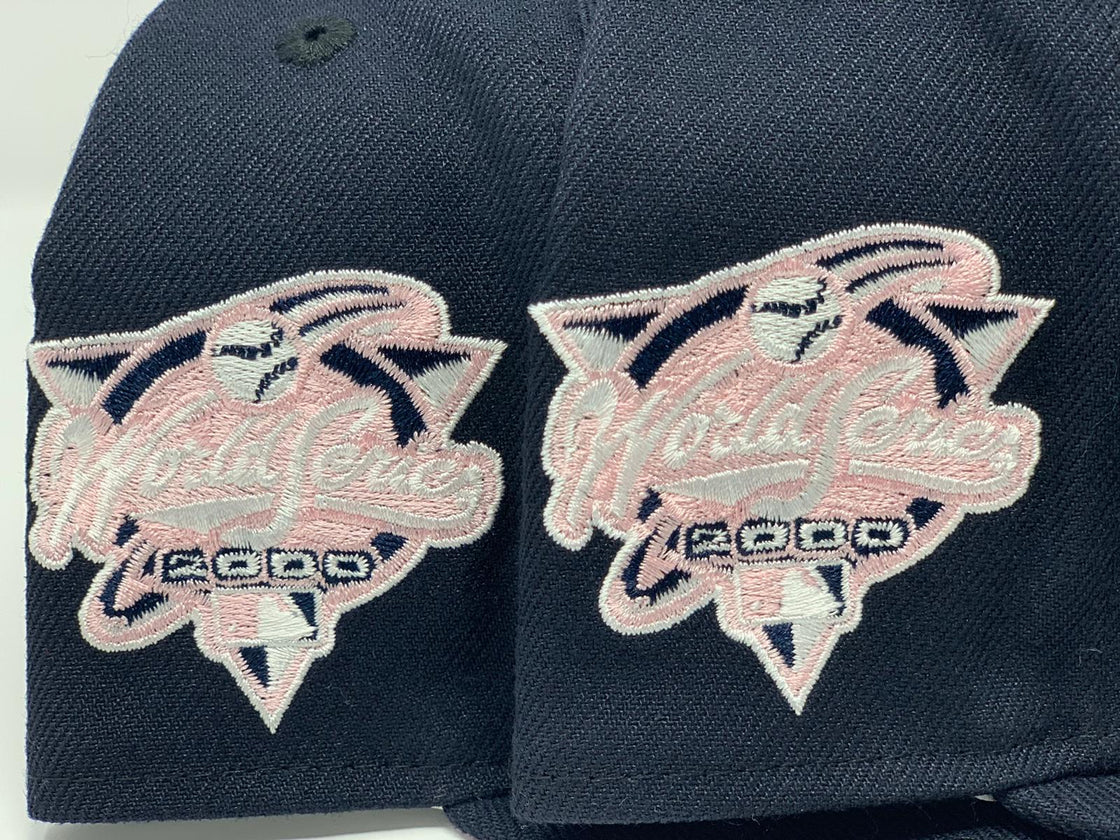 New York Yankees 2000 World Series Navy Pink Brim New Era Fitted Hat