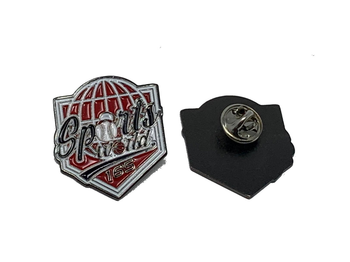 SPORTS WORLD 165 BLACK RED METAL PIN