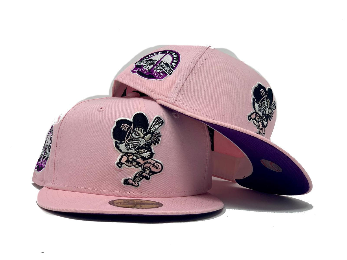 Light Pink Detroit Tigers Purple Bottom 59fifty New Era Fitted – Sports  World 165