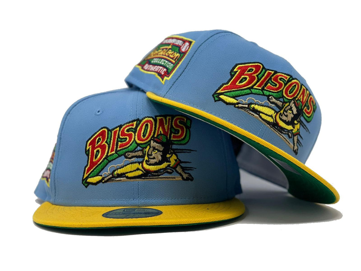 BUFFALO BISONS HOMETOWN COLLECTION GREEN BRIM NEW ERA FITTED HAT