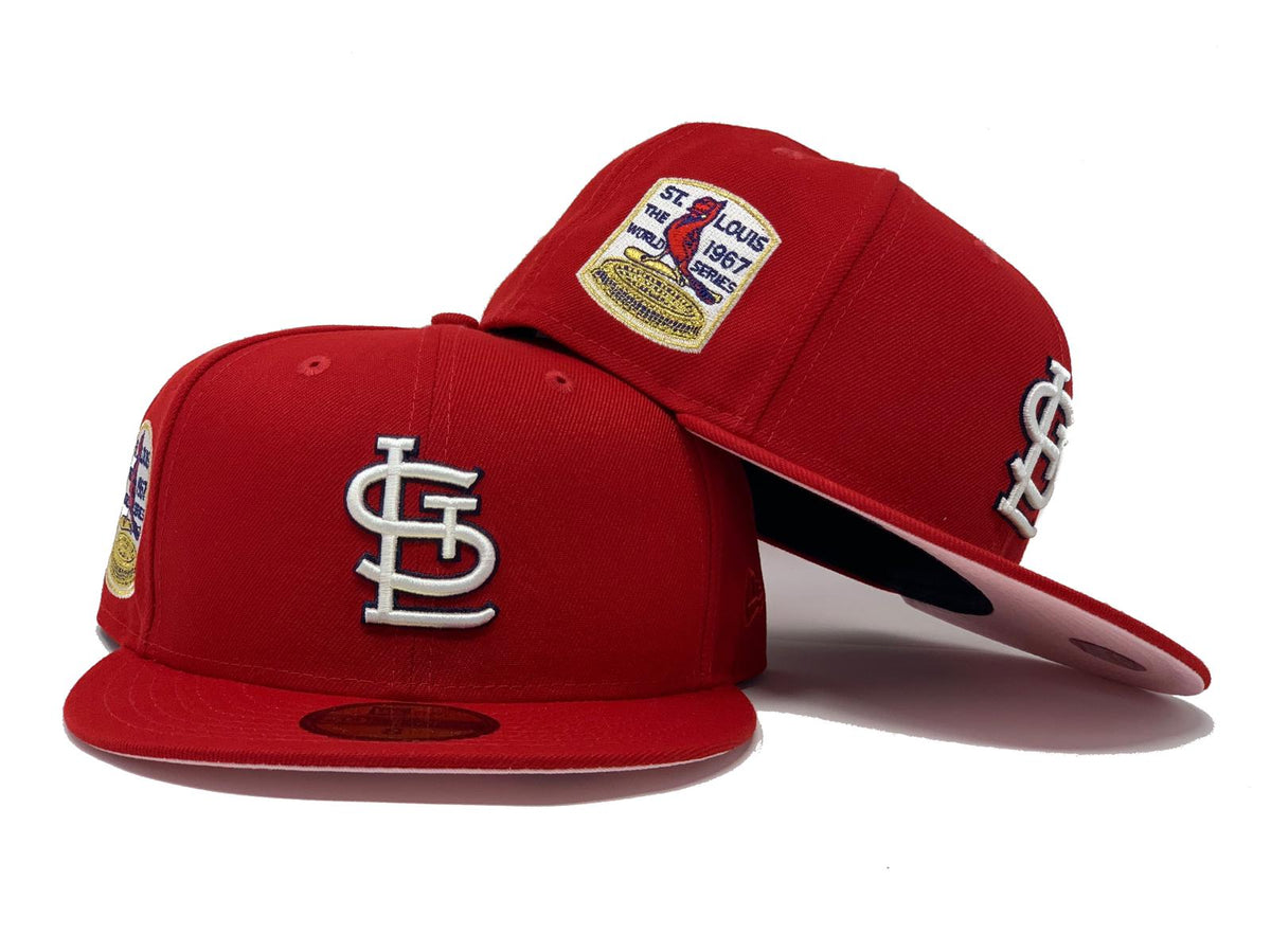 ST. LOUIS CARDINALS 1967 WORLD SERIES BLACK PINK BRIM NEW ERA FITTED H –  Sports World 165