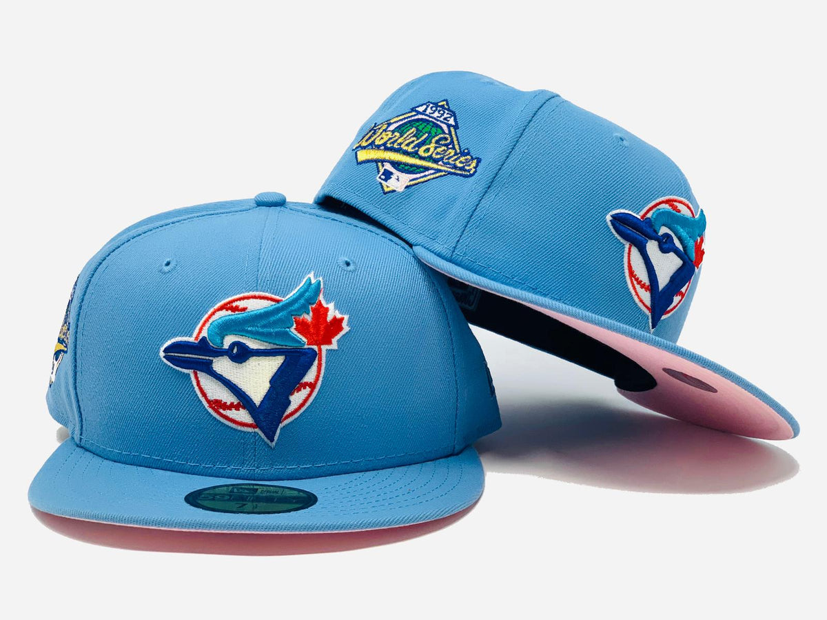 TORONTO BLUE JAYS 1992 WORLD SERIES BLACK PINK BRIM NEW ERA FITTED HAT –  Sports World 165