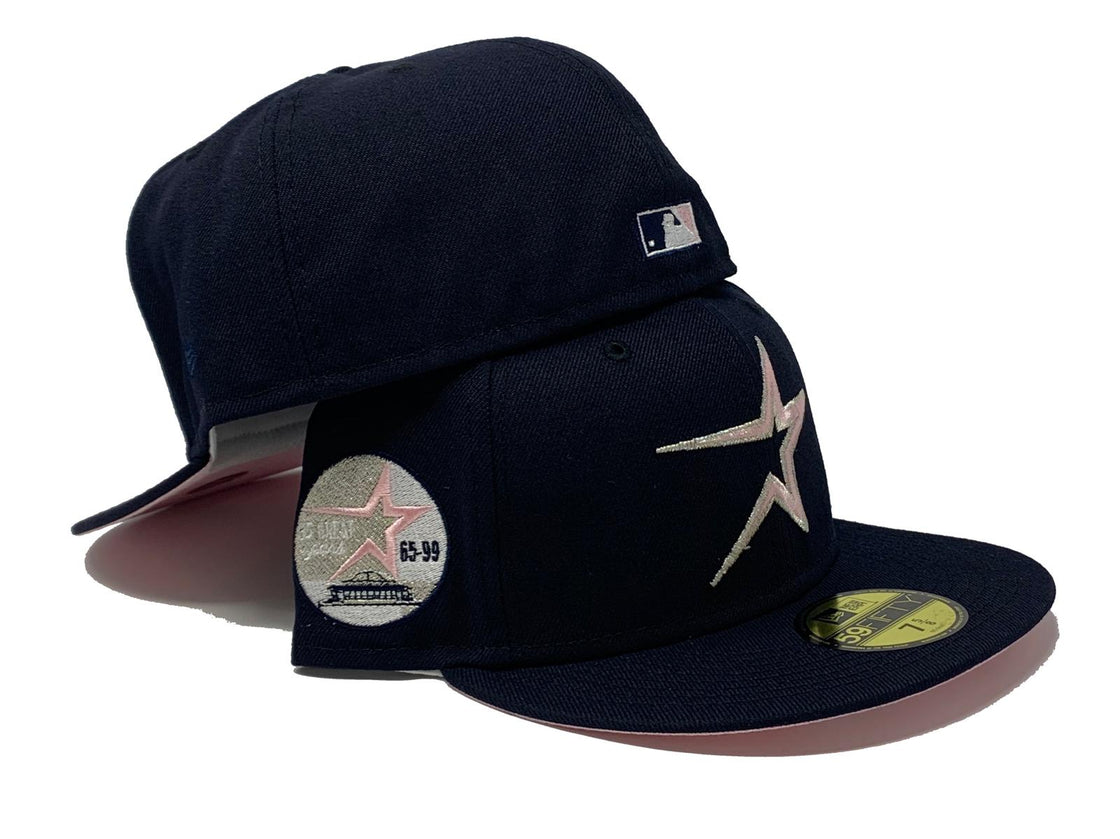 HOUSTON ASTROS 35TH ANNIVERSARY NAVY PINK BRIM NEW ERA FITTED HAT