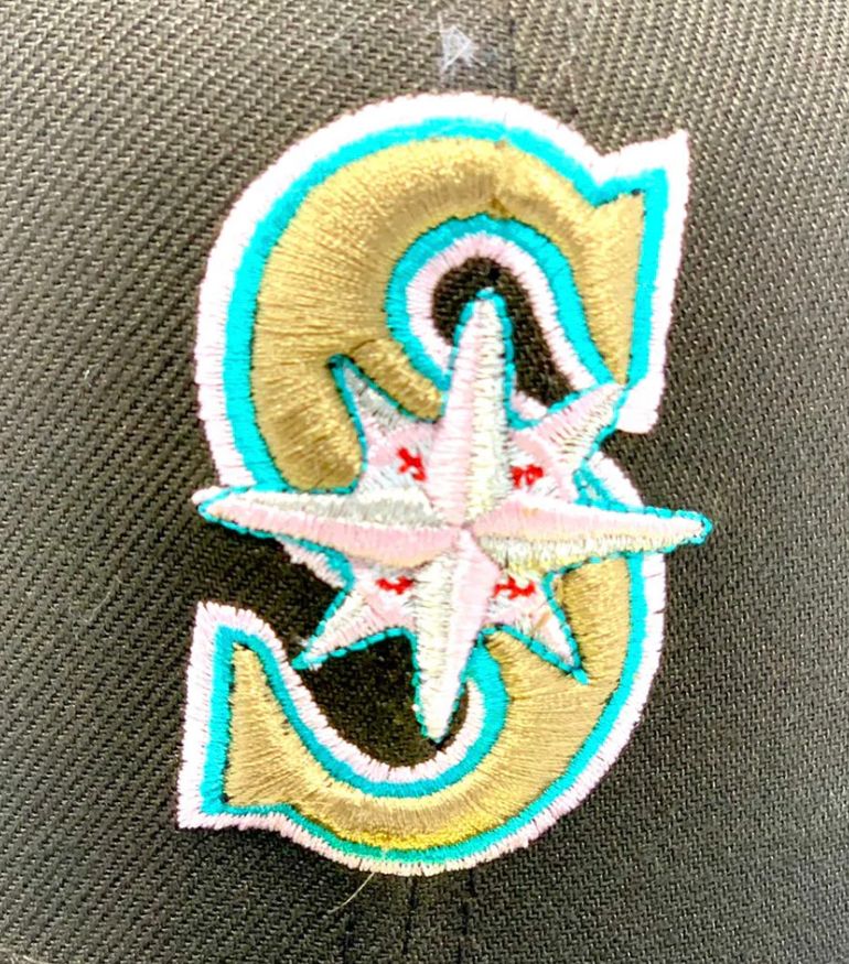 Seattle Mariners 30th Anniversary Walnut Pink Brim New Era Fitted Hats