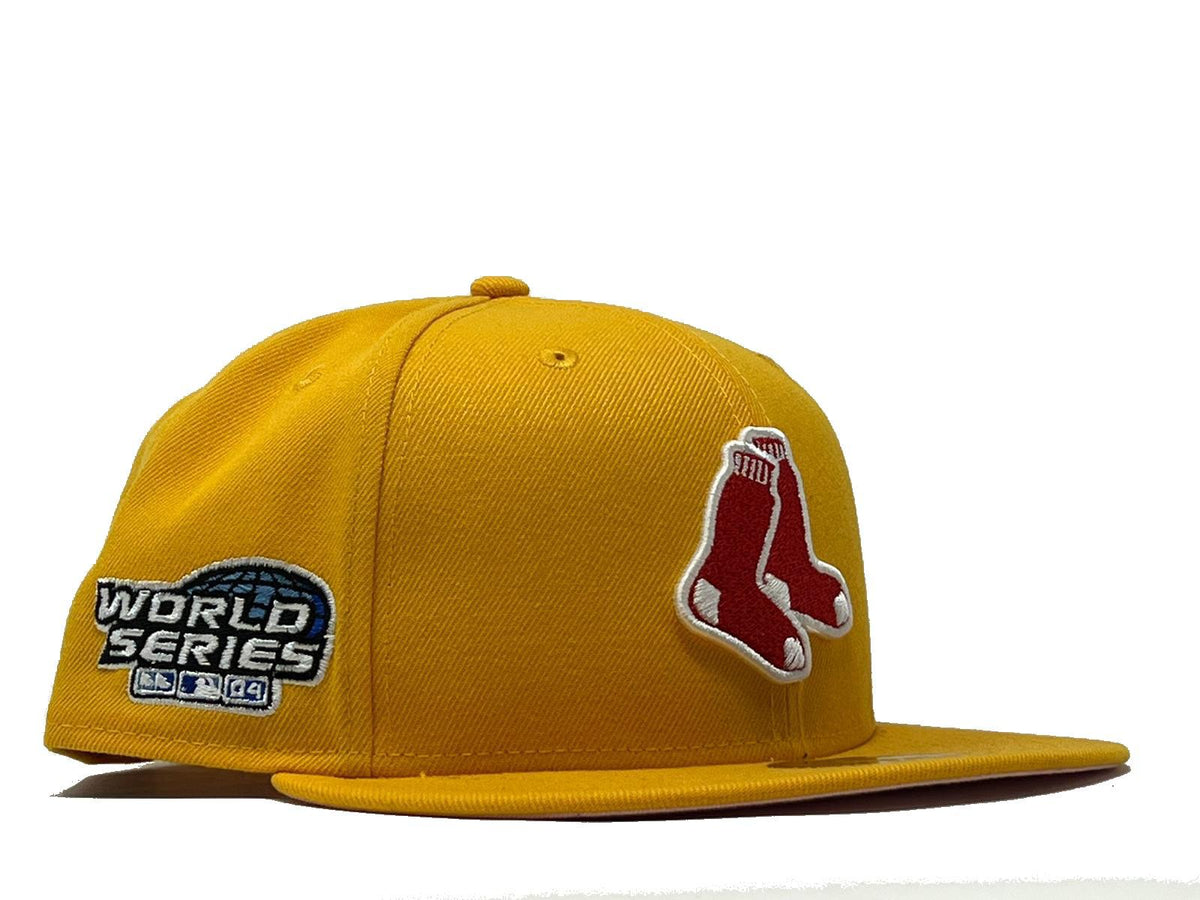 New Era 59FIFTY Real Facts Boston Red Sox 2004 World Series Patch Hat - Yellow Yellow / 7 1/2