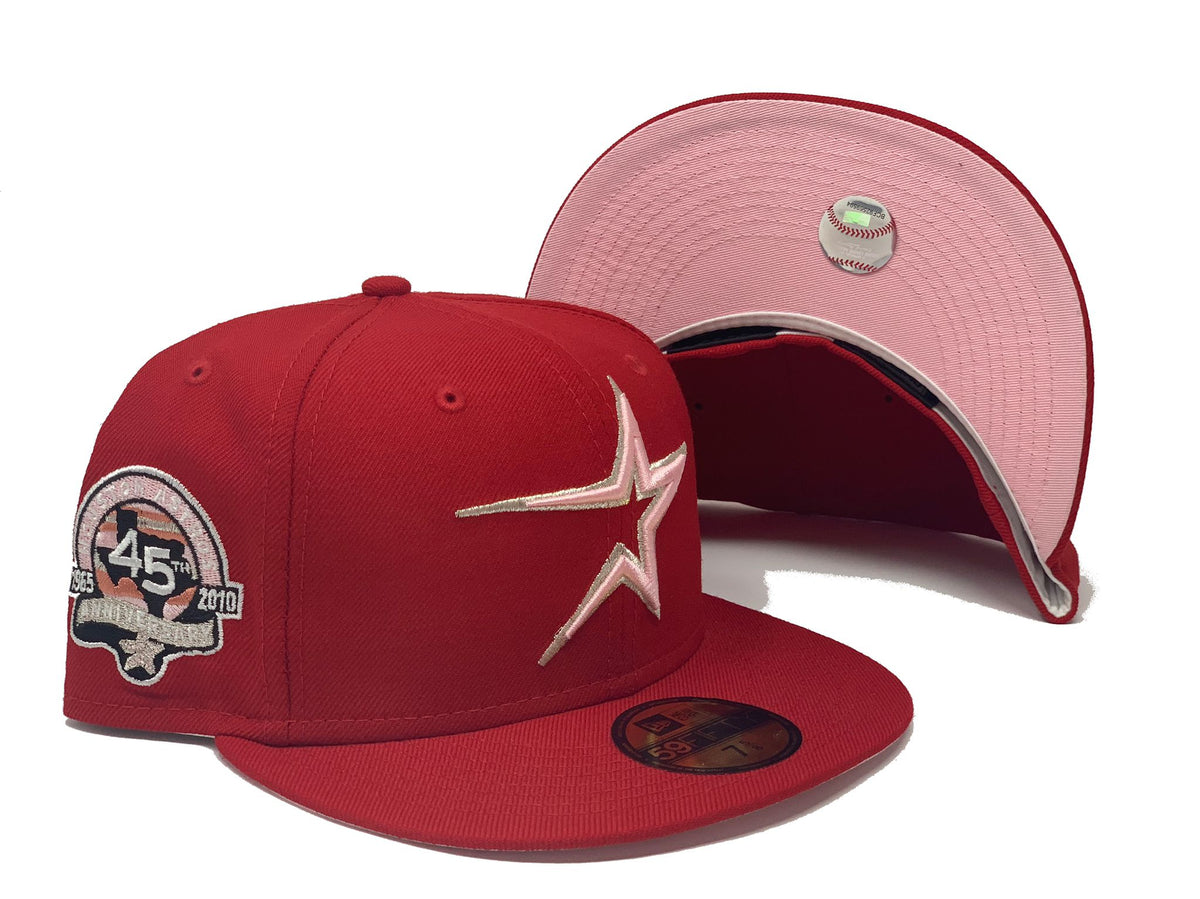 HOUSTON ASTROS 45TH ANNIVERSARY BROWN PINK BRIM NEW ERA FITTED HAT – Sports  World 165