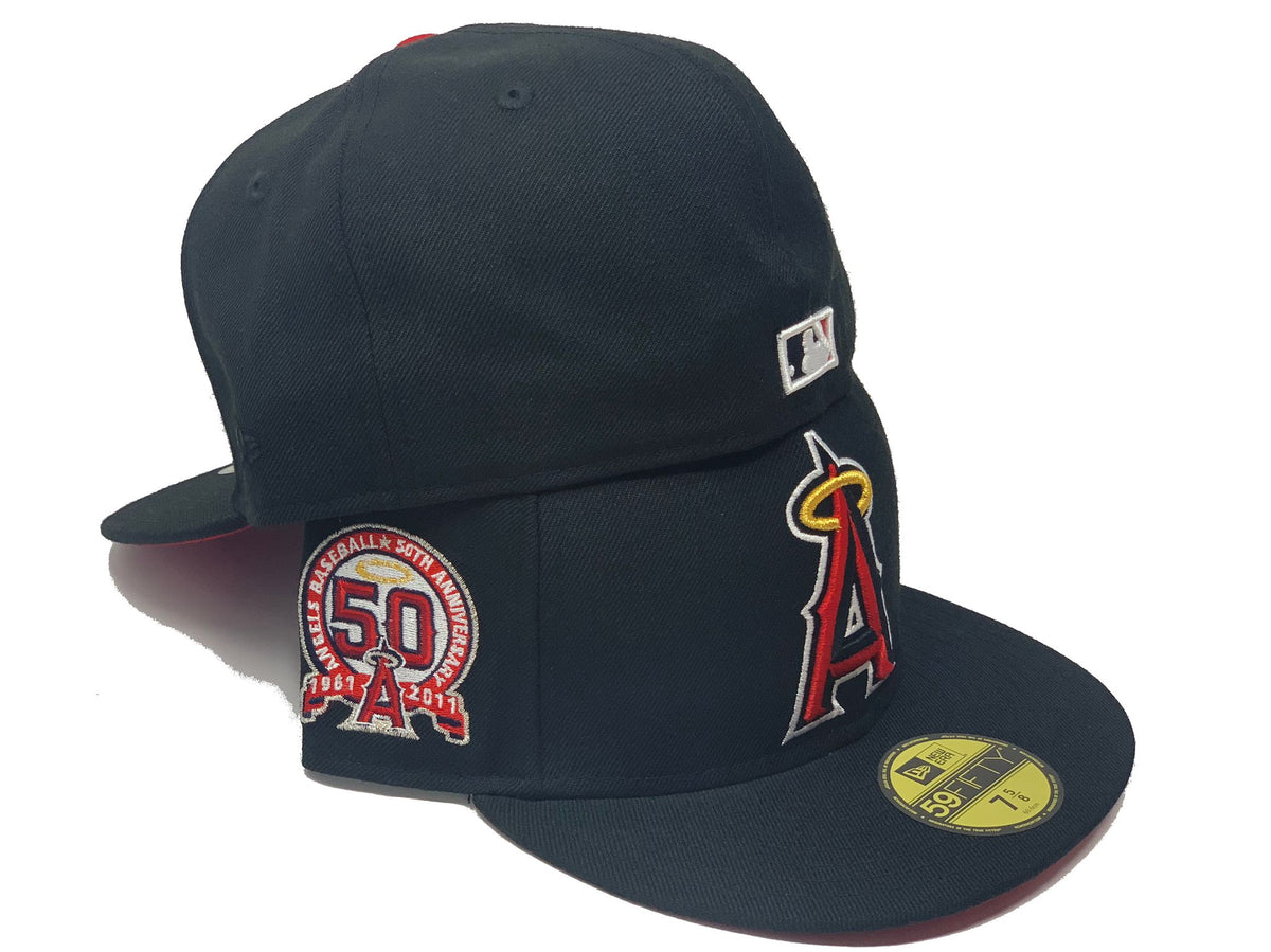 Los Angeles Angels 50th Anniversary Red Gray Brim New Era Fitted