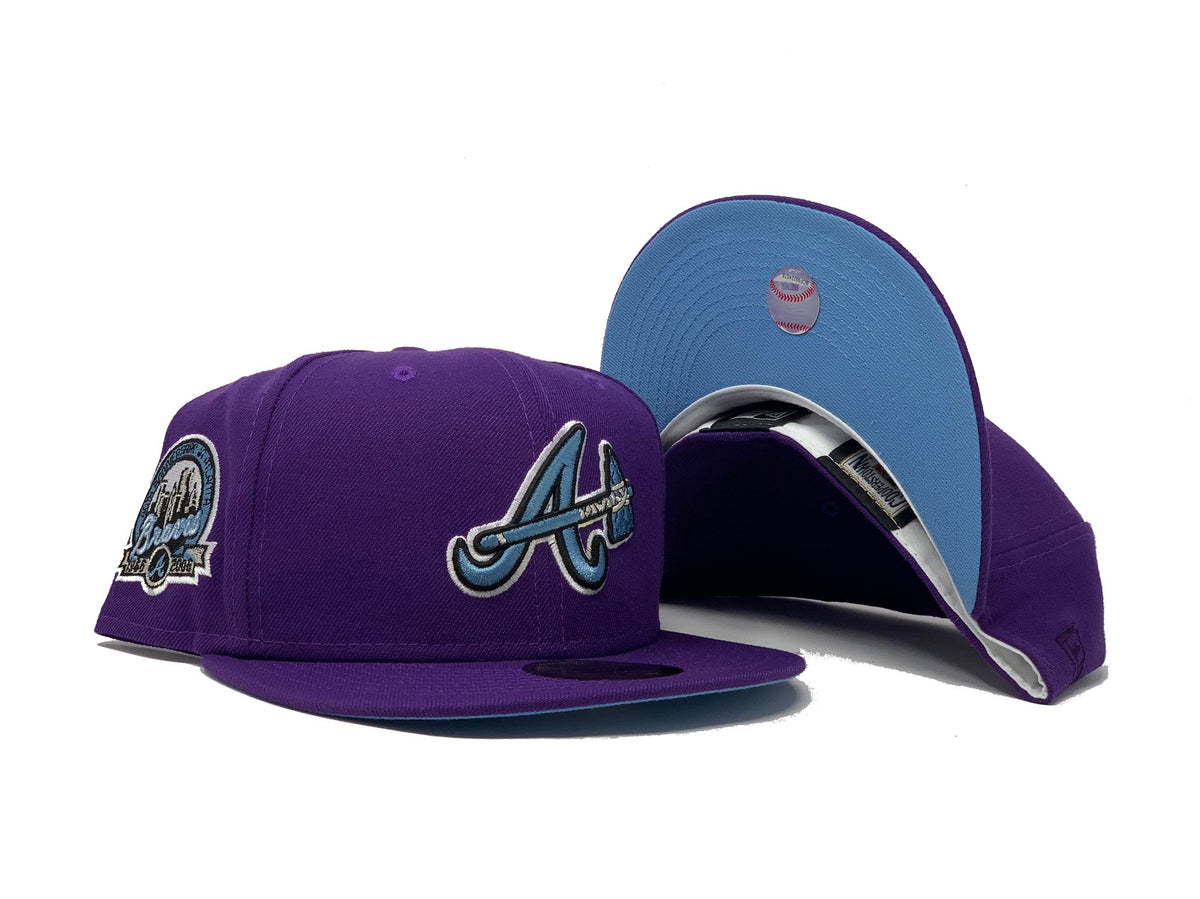 Atlanta Braves 150th Purple White 9Fifty New Era Fits Snapback Hat