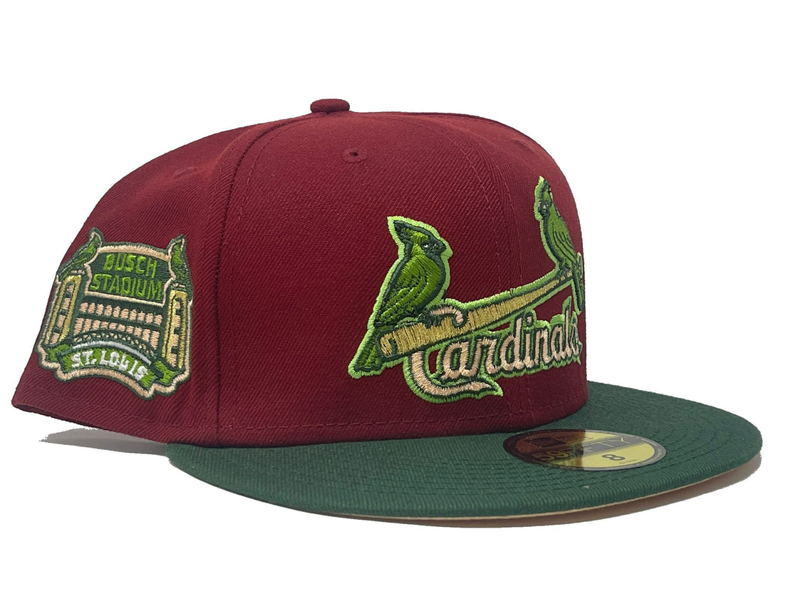 St. Louis Cardinals Busch Stadium Peach Brim New Era Fitted Hat