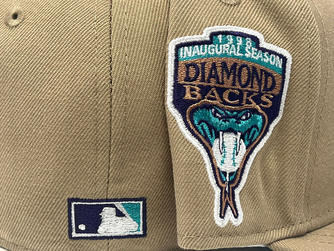 Arizona Diamondbacks 1998 Inaugural Season Camel Purple Brim New Era Fitted Hat