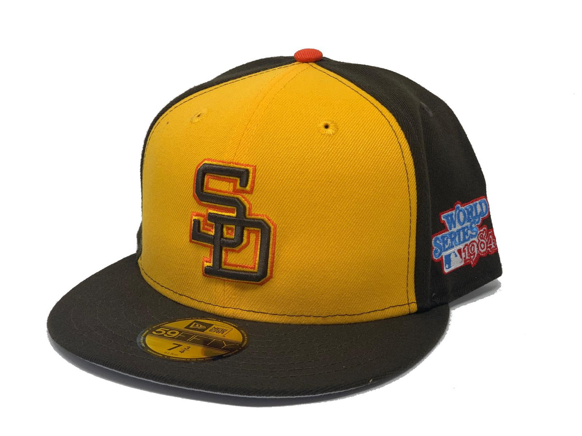 San Diego Padres 1984 WORLD SERIES GOLD-BOTTOM Brown Fitted Hat