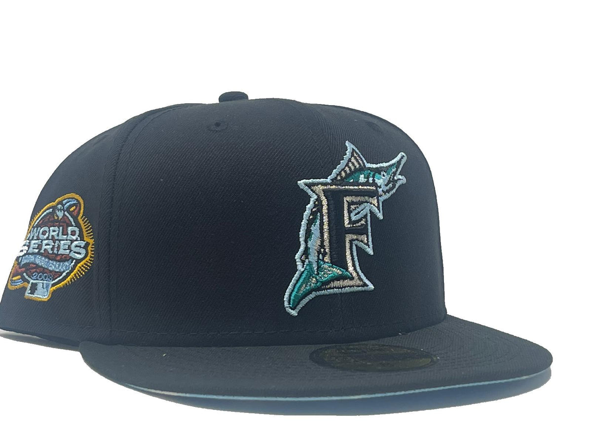 FLORIDA MARLINS 2003 WORLD SERIES PINK TEAL BRIM NEW ERA FITTED HAT –  Sports World 165