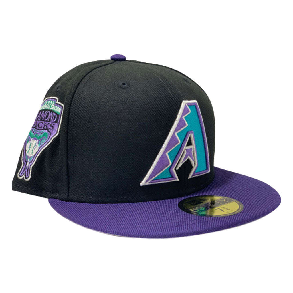 New Era 59FIFTY Retro On-Field Arizona Diamondbacks 1998 Hat - Black, Teal, Purple Black/Purple / 7 1/8