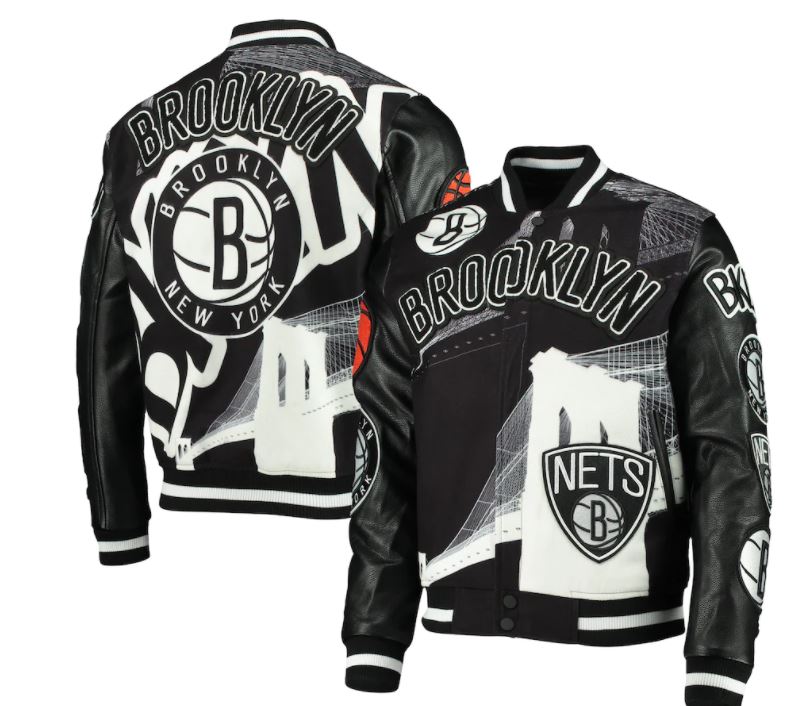Brooklyn Nets Pro Standard 10 Years in Brooklyn Mash Up Capsule Varsity  Full-Zip Jacket - Black