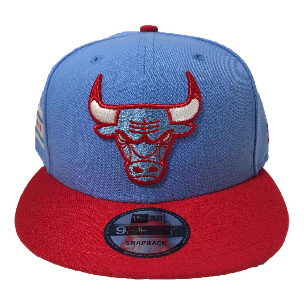 Men's Chicago Bulls New Era Light Blue/Red 2019/20 City Edition On